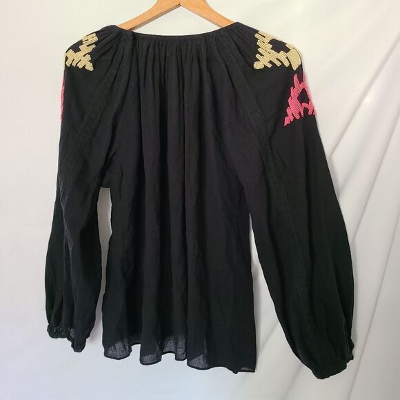 Love Sam Beaded Tribal Aztec Pattern Bohemian Long Sleeve Top sz M - Picture 2 of 6